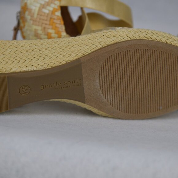 GENTLE SOULS KENNETH COLE Women's Beige Noa-beth Wedge Shoes 6 - Picture 4 of 4